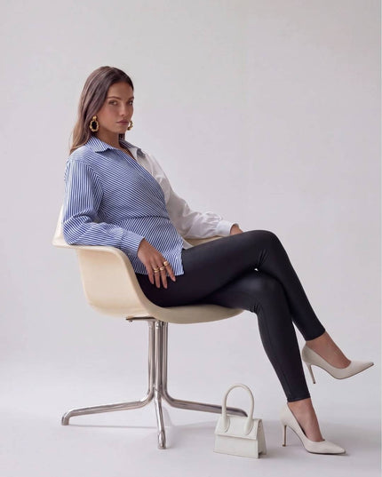 AZURE MUSE ASYMMETRIC SHIRT
