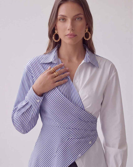 AZURE MUSE ASYMMETRIC SHIRT