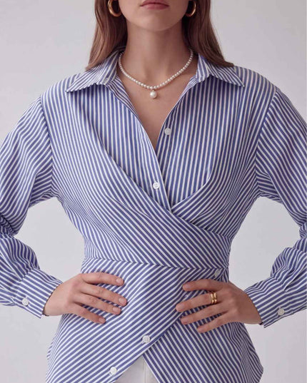 AZURE MUSE ASYMMETRIC SHIRT
