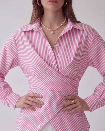 AZURE MUSE ASYMMETRIC SHIRT