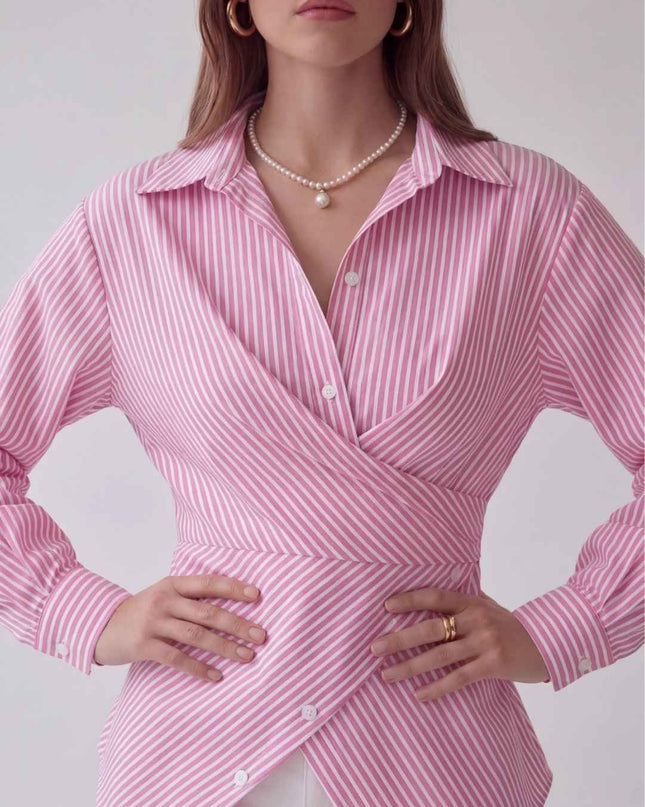 AZURE MUSE ASYMMETRIC SHIRT