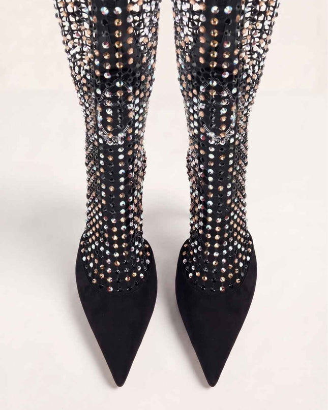 NOIR CRYSTAL VEIL BOOTS
