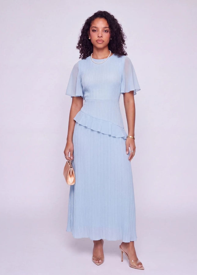 AZURE PLEATED DRESS