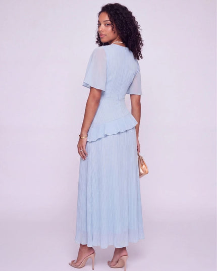 AZURE PLEATED DRESS