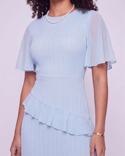 AZURE PLEATED DRESS