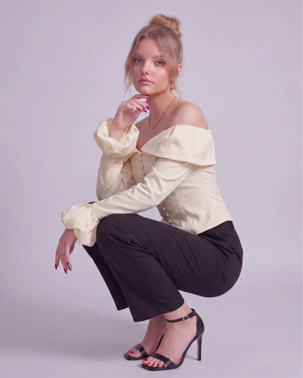 NOIRÉLLE SATIN TOP