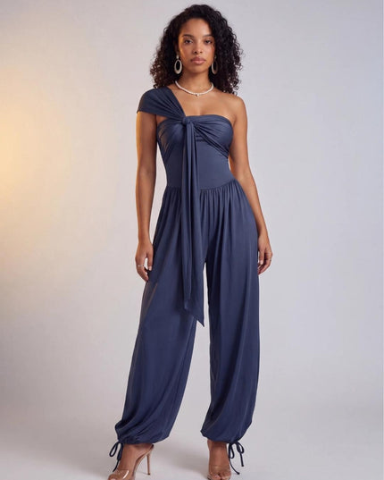MIDNIGHT DRAPE JUMPSUIT