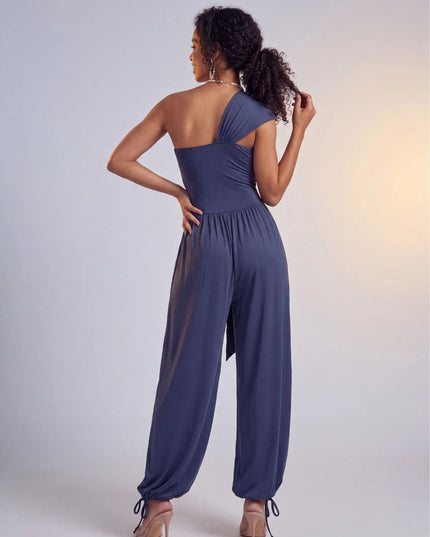 MIDNIGHT DRAPE JUMPSUIT