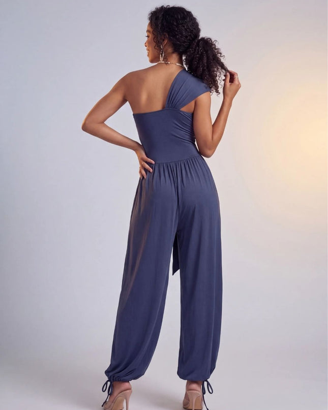 MIDNIGHT DRAPE JUMPSUIT