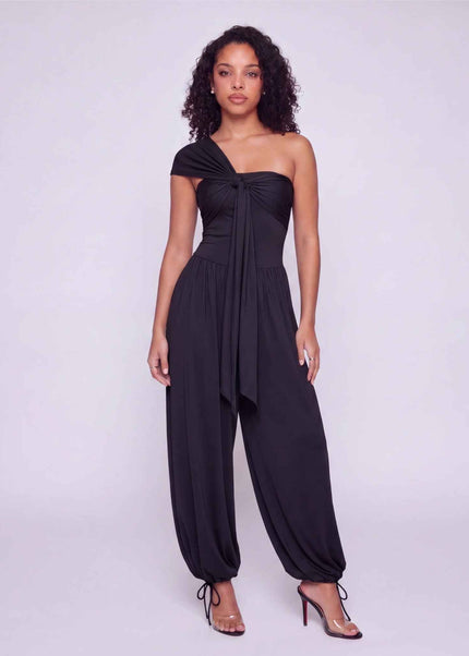 MIDNIGHT DRAPE JUMPSUIT