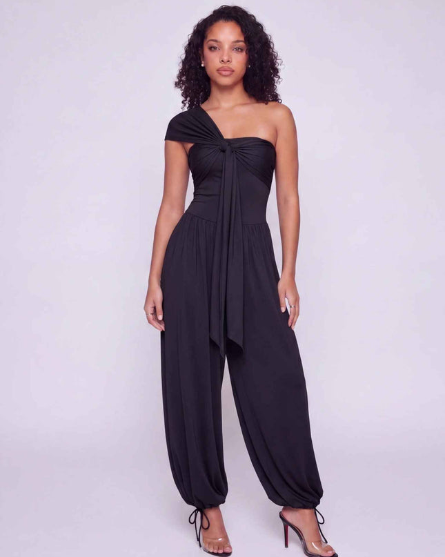 MIDNIGHT DRAPE JUMPSUIT