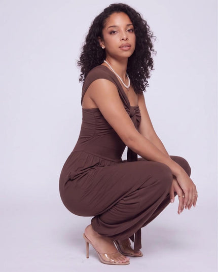 MIDNIGHT DRAPE JUMPSUIT