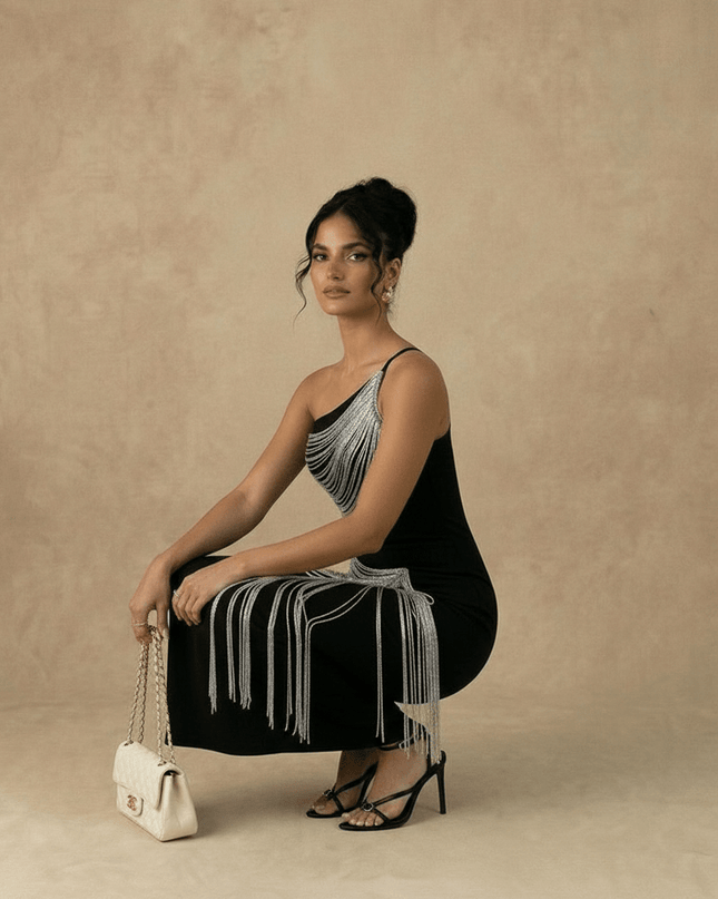 SERAPHINA FRINGE GOWN DRESS - Sonata