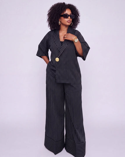 ÉLANCE STRIPE PANT SET