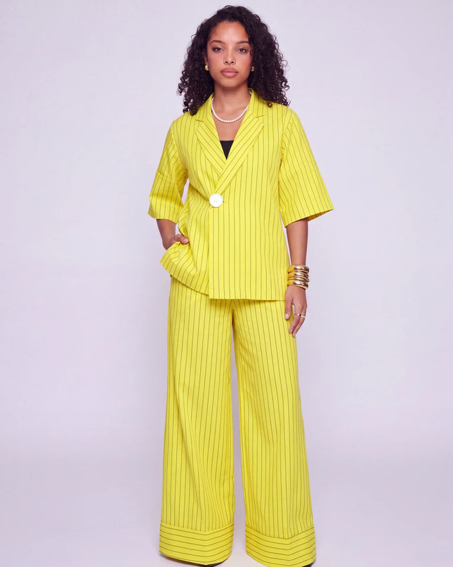 ÉLANCE STRIPE PANT SET