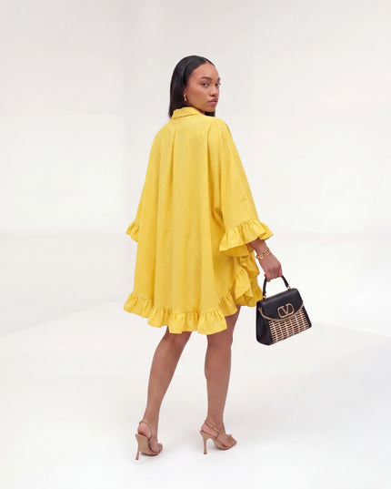 ÉLAN RUFFLE DRESS