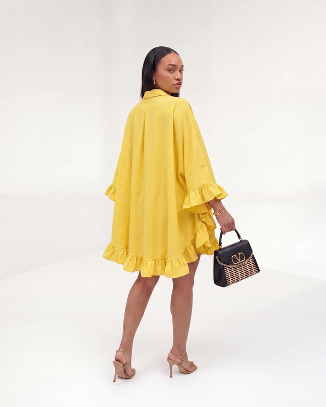 ÉLAN RUFFLE DRESS