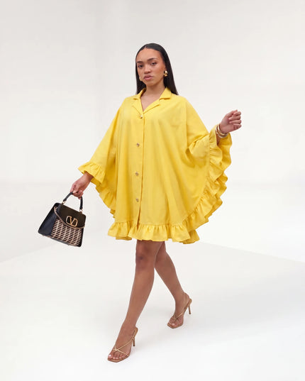 ÉLAN RUFFLE DRESS