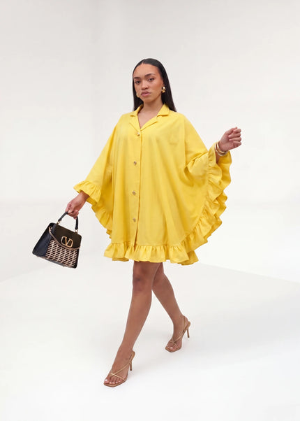 ÉLAN RUFFLE DRESS