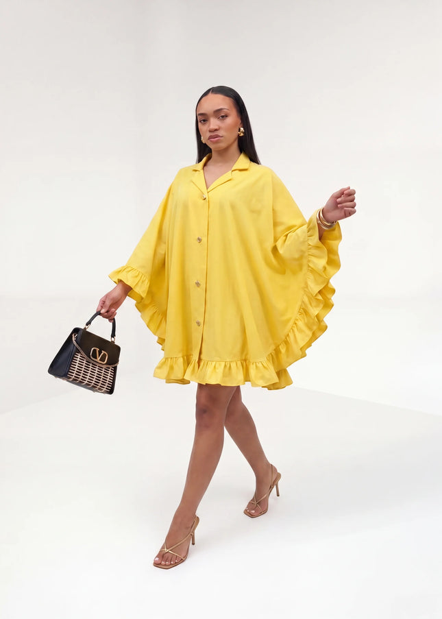 ÉLAN RUFFLE DRESS