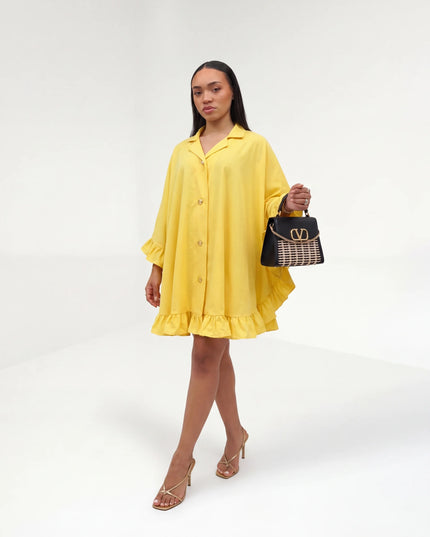 ÉLAN RUFFLE DRESS