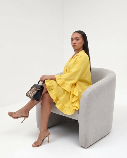 ÉLAN RUFFLE DRESS