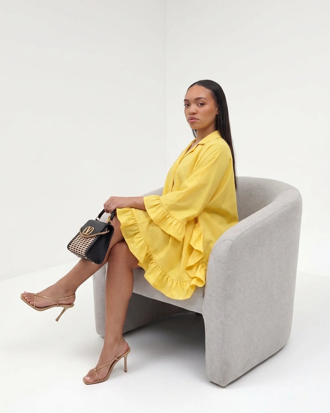 ÉLAN RUFFLE DRESS